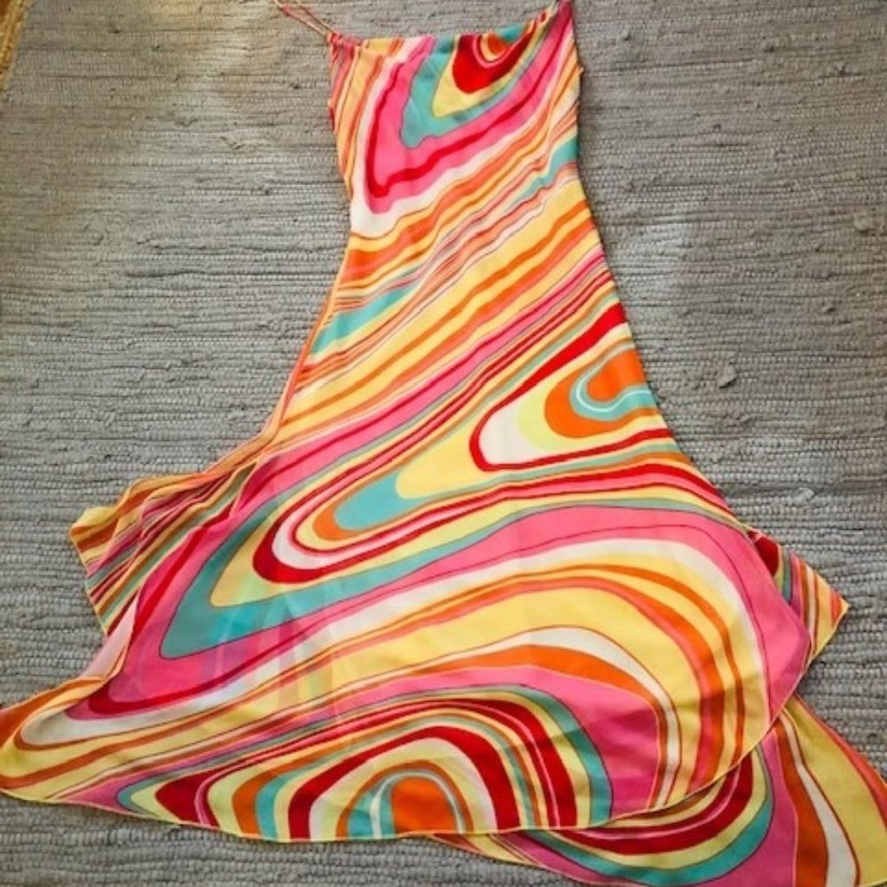 Fun  Multi colored summer dress Size 6